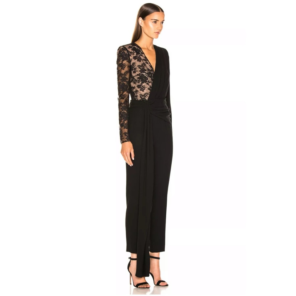🖤 GIVENCHY Romantic Lace Draped Jumpsuit 44/12 - Picture 5 of 12